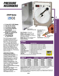 Thumbnail of document Data Sheet - CT87P Circular Pressure Chart Recorder w/ Pressure Sensor